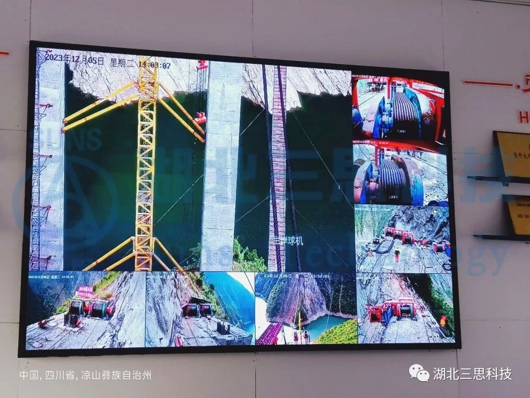 跨越678m，纜索式起重機智能吊裝安全監(jiān)控系統(tǒng)助力橋梁建設安全！